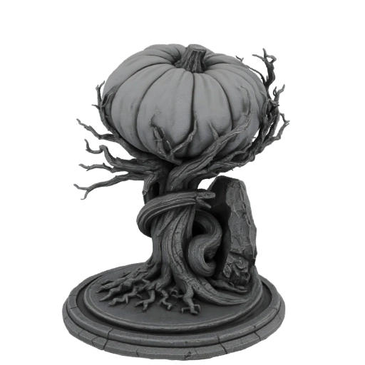 Pumpkin Tree Serpent Statue
