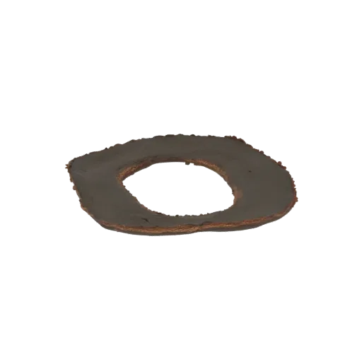 Modelo 3D de donut de chocolate amargo com cobertura brilhante e textura de massa visível