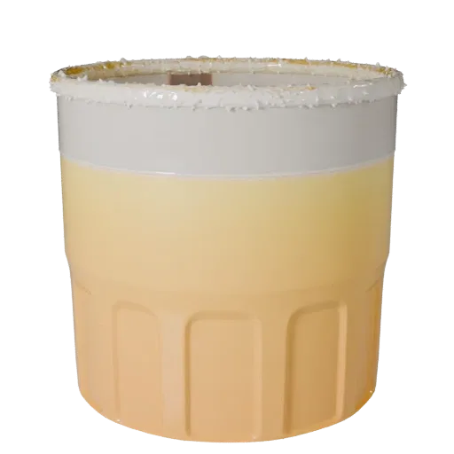 Cold Juice Glass High Poly 3D model, close-up studio render, showing glass, container shape.