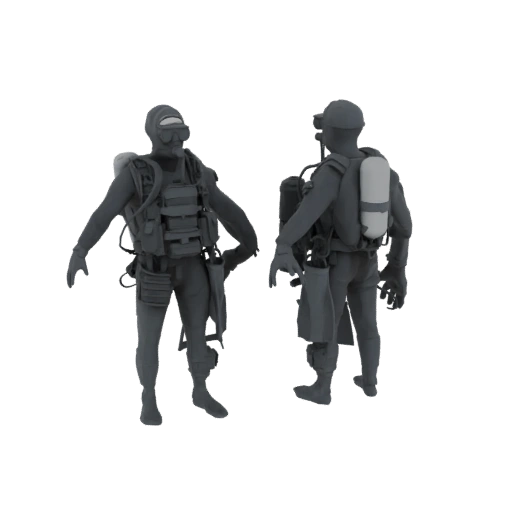 Tactical Diver 3D Model