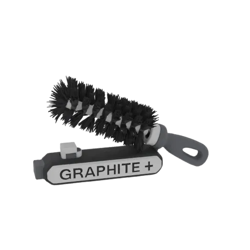 3D model graphite brush for traction motors with "GRAFIT +" logo