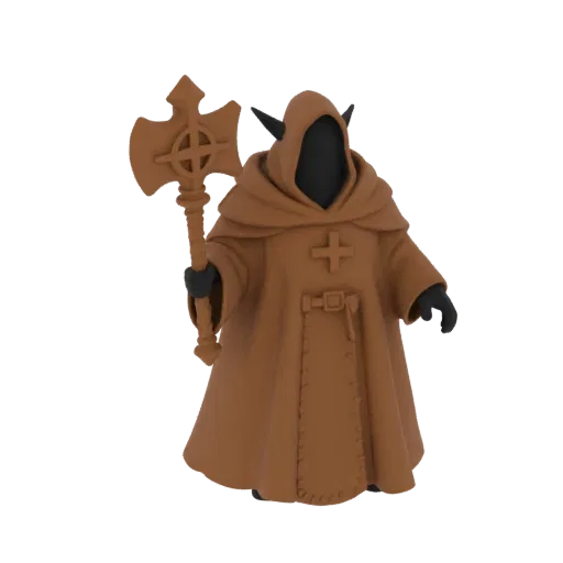 Fantasy Dark Elf Cleric Miniature STL