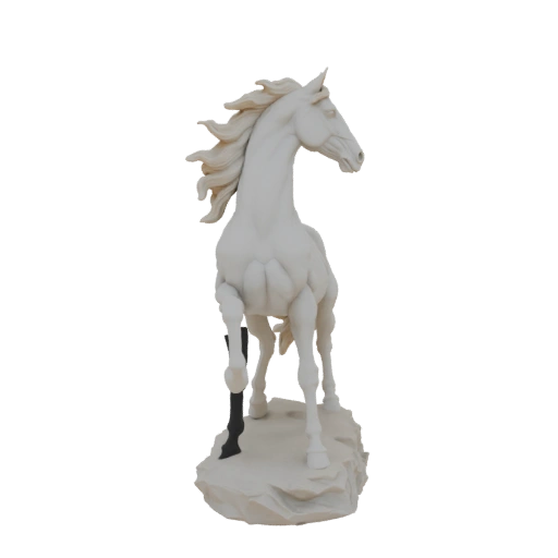 Majestic White Horse Sculpture