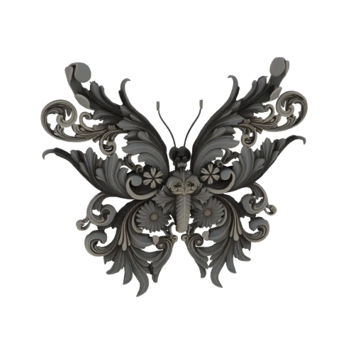 Baroque Butterfly Sculpture