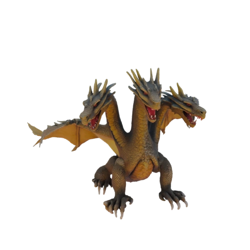 Three-Headed Dragon Figurine