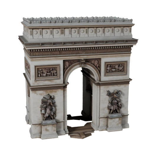 Arco de Triunfo Estilizado 3D Model - Activo de Juego para Arquitectura