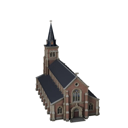 Modelo 3D de Iglesia - Activo Realista de Archviz para Arquitectura