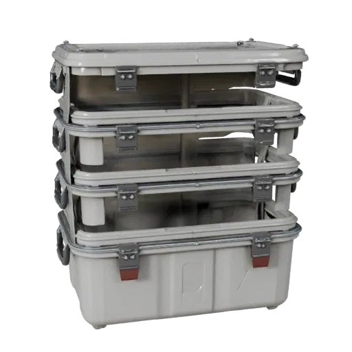 Utility Storage Bin Modular 3D model, isometric modular kit view, showing plastic, usable openings.