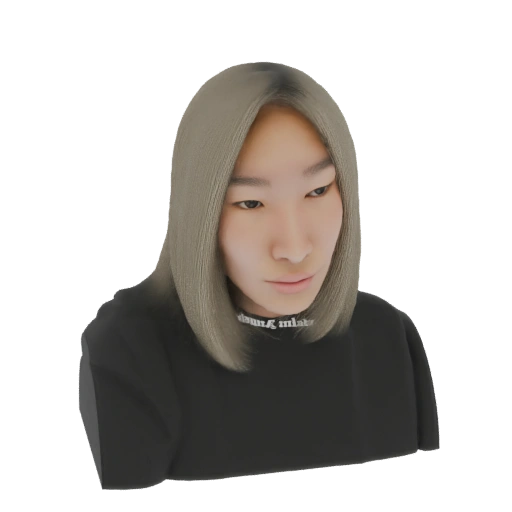 Asian Woman Bust 3D Model