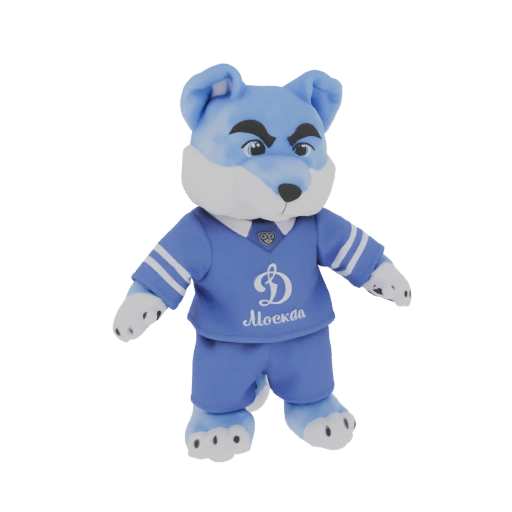 Dynamo Moscow Wolf Mascot Plush Toy 3D Model