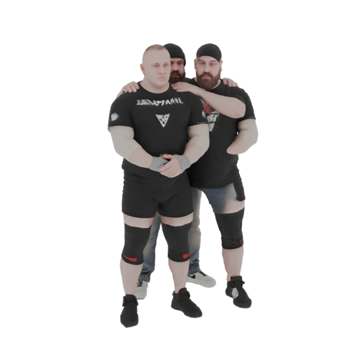 Three Muscular Men Group 3D Model
