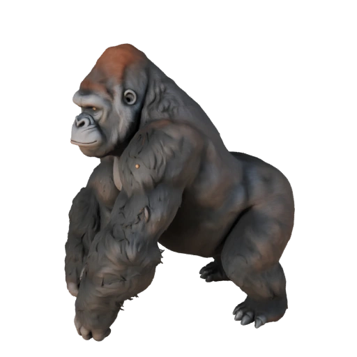 Modello 3D Gorilla Realistico - Asset PBR Rigged per Giochi | PBR