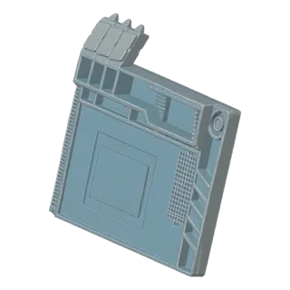 Modelo 3D de alfombrilla azul para reparación electrónica con múltiples compartimentos para herramientas y componentes, vista