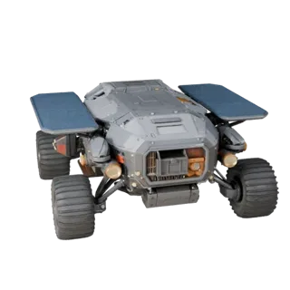 Lunar Cargo Rover 3D Model for Blender - Render Ready PBR