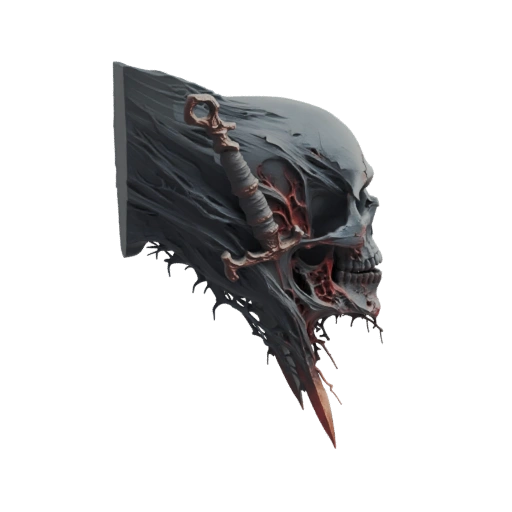 Gothic Skull Dagger Wall Mount