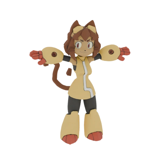Anime Cat Girl 3D Model