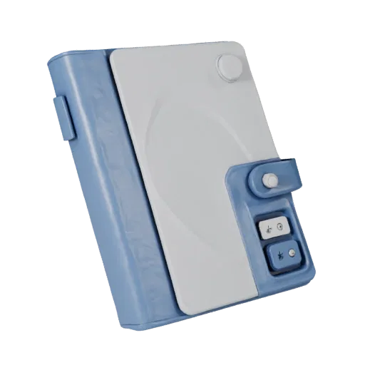 Corporate Notebook High Poly 3D model, close-up studio render, showing plastic, desk-scale silhouettes.