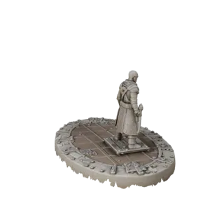 Industrial Scenic Base modular kit 3D model preview showing rim shape, top-down kitbash view, height and ground texture