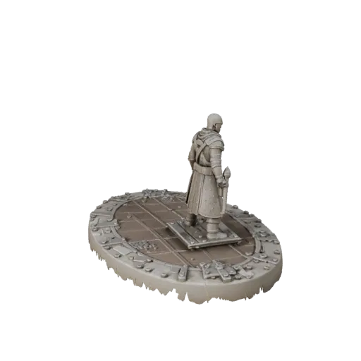 Industrial Scenic Base modular kit 3D model preview showing rim shape, top-down kitbash view, height and ground texture
