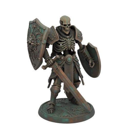 Dunkle Fantasie Skelett Krieger Miniatur STL - Marschierend