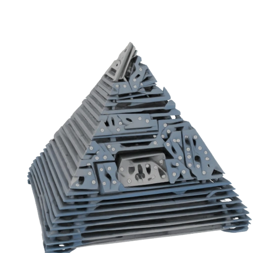 Modular corner connector for composite rebar pyramid assembly