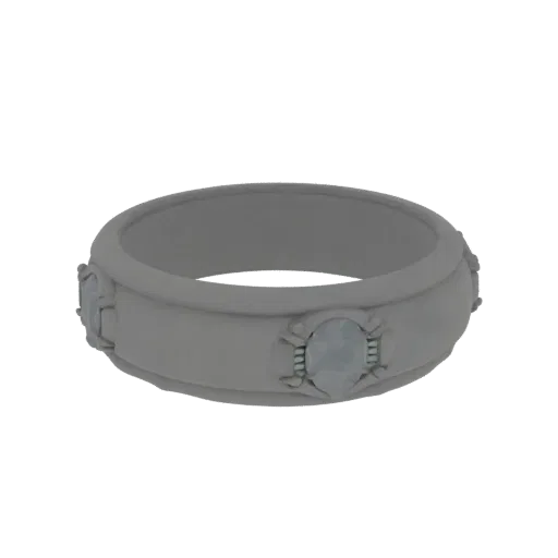 Stacking Engagement Ring render detail 3D model, isometric studio render, highlighting ring form and finish detail.