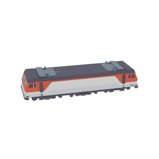 Modern Electric Locomotive 3D Model