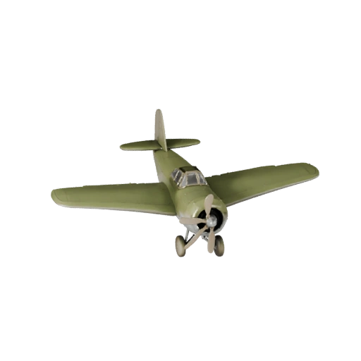 Modèle STL Imprimable d'Avion de Chasse Vintage pour Actif