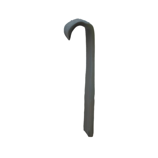 Curved Metal Crowbar 3D Model