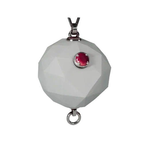 Minimal Charm game ready 3D model, isometric studio render, highlighting pendant seams, edges, and finish layers.