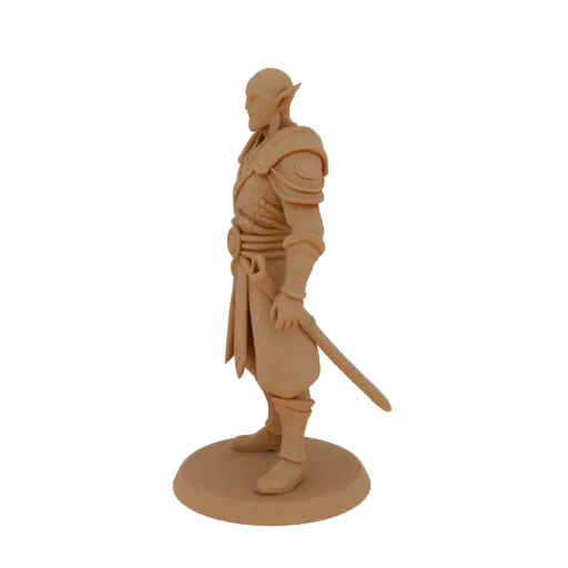 Fantasy Elf Monk Miniature STL
