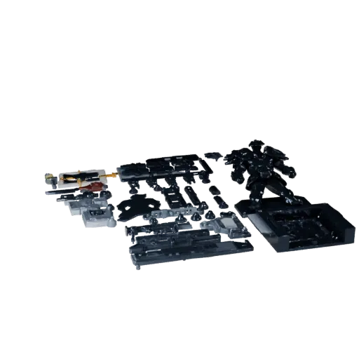 Aperçu du modèle 3D de kit modulaire de Marqueur d'Objectif Sci-Fi montrant l'échelle, la vue de kitbashing de haut en bas et
