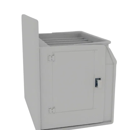 Corporate File Tray Printable 3D model, isometric STL render, showing plastic, desk-scale silhouettes.