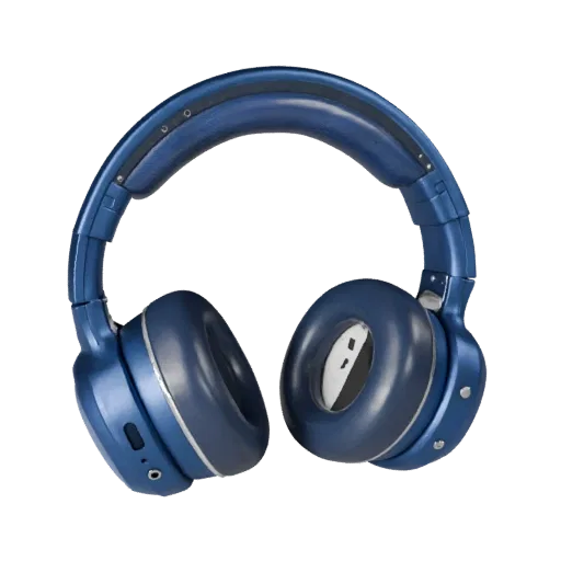 Studio Earbuds Low Poly 3D model, game viewport three-quarter view, showing soft ear pads, wearable scale.