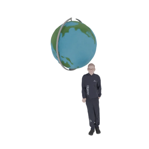 Man with Globe