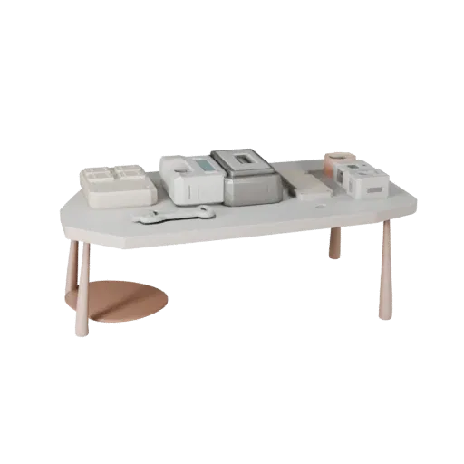 Field Suture Trainer Low Poly 3D model, game viewport three-quarter view, showing neutral plastics, form detail.
