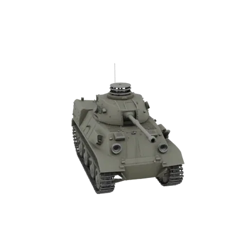 3D model of Japanese Type 87 armored car 1:56 scale, front view