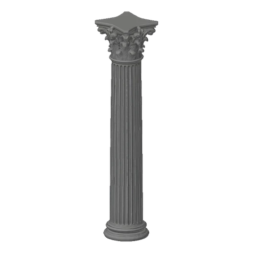 Corinthian Column Pedestal 3D Model