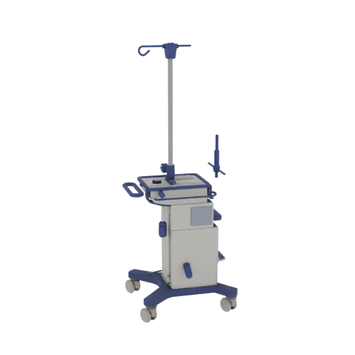 Surgical IV Stand Printable 3D model, isometric STL render, showing painted metal, clinical silhouette.