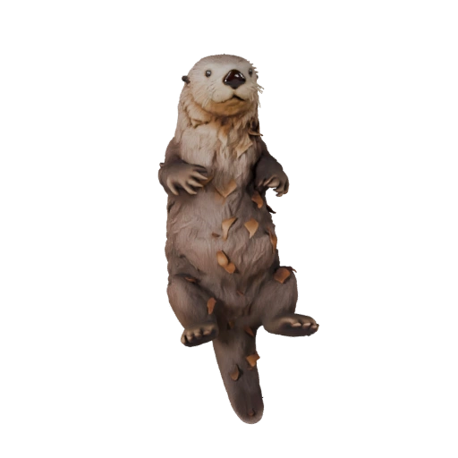 Lontra Marina Realistica Modello 3D - Asset PBR Rigged per Giochi | PBR