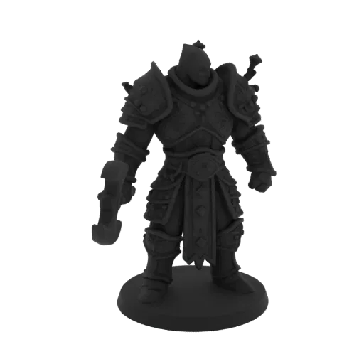 Dark Fantasy Orc Warrior Miniature STL - Guard