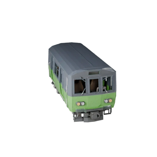 Modelo 3D de Trem Metropolitano Baixo Poli para Jogos Unity e Unreal