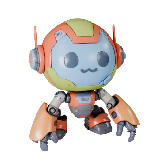 Robot Style Mascot STL printable 3D model preview showing pose, three-quarter display angle