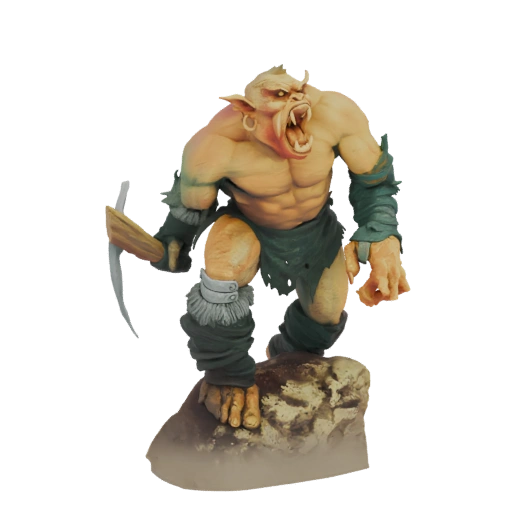 Fierce Orc Warrior with Pickaxe Miniature