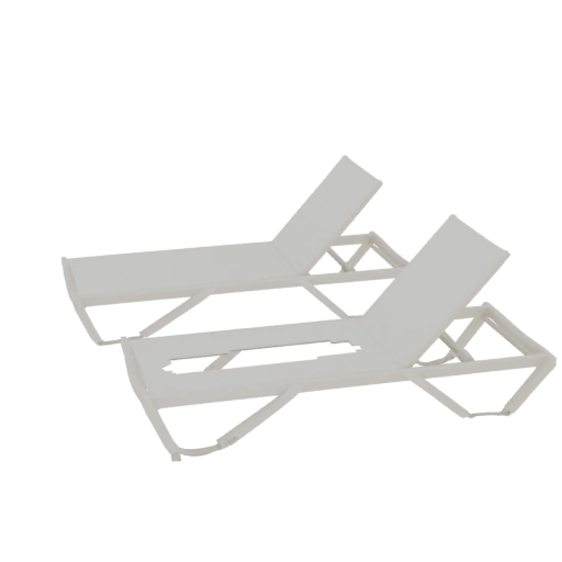 White Sun Lounger Set