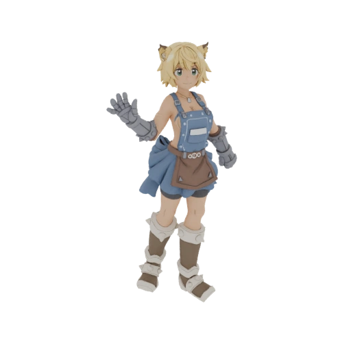 Catgirl Blacksmith 3D Model