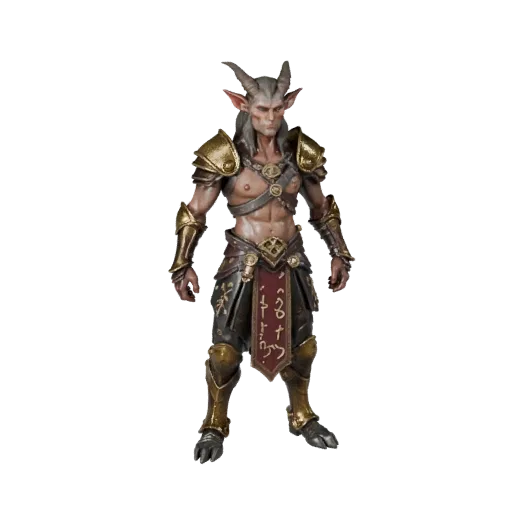 Realistic Armored Druid Character Model - Rigged