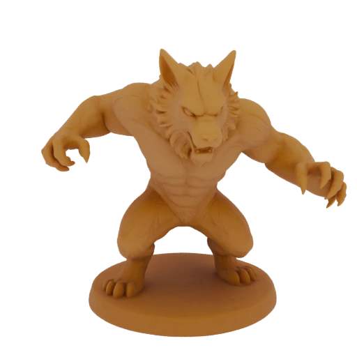 Fantasy Werewolf Enemy Miniature STL