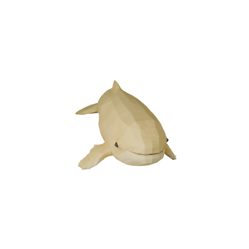 Modello 3D Balena Beluga Low Poly - Asset di Gioco Unity con FBX