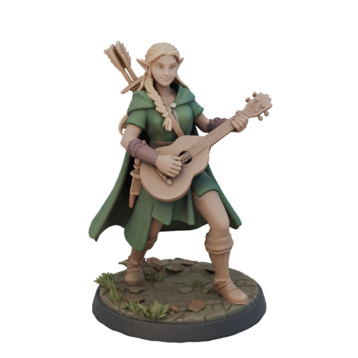 Elf Bard with Lute